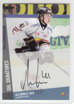 2014-15 SHL s.1 SHL Signatures #03 Alexander Falk Djurgården Hockey