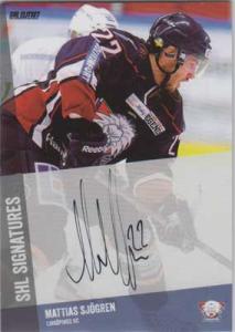 2014-15 SHL s.2 SHL Signatures #15 Mattias Sjögren Linköping