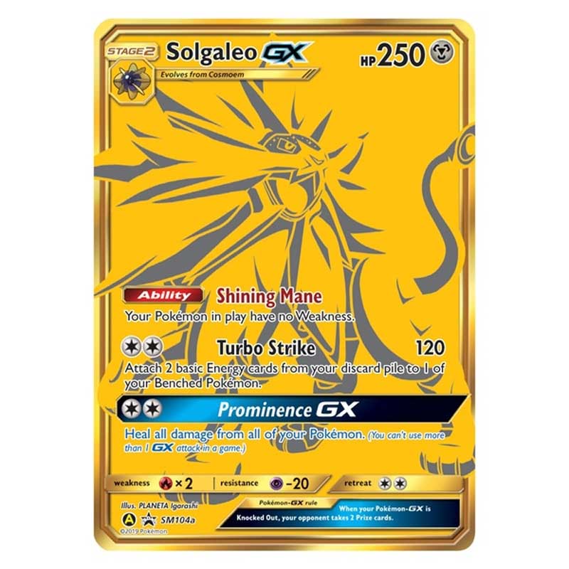 S&M Promo Cards - Solgaleo GX - SM104a - Full Art Gold