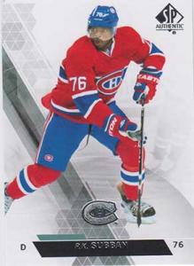 P.K. Subban 2013-14 SP Authentic #123 