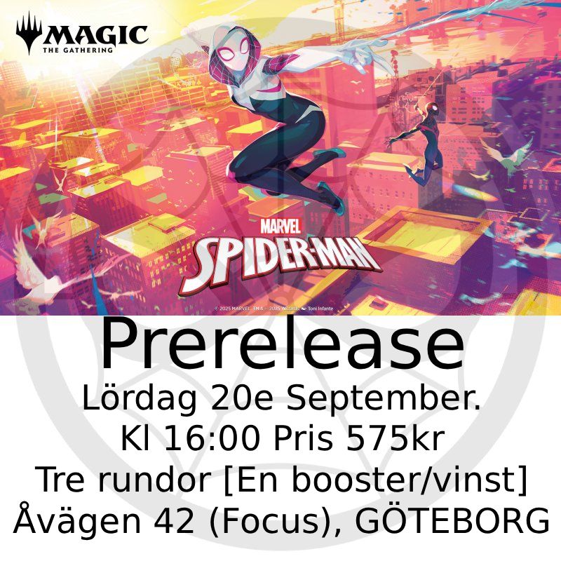 Göteborg - Marvel's Spider-Man Prerelease Lördag 20:e September 16:00