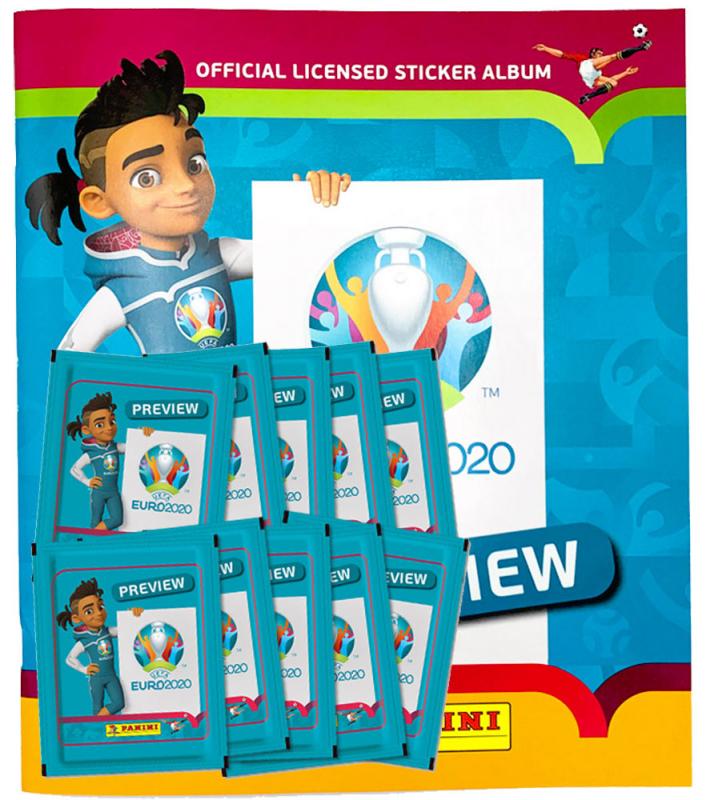 RELEASED 2020 (The old ones) 10 Packs + Free Album, Panini Stickers Euro 2020 Preview