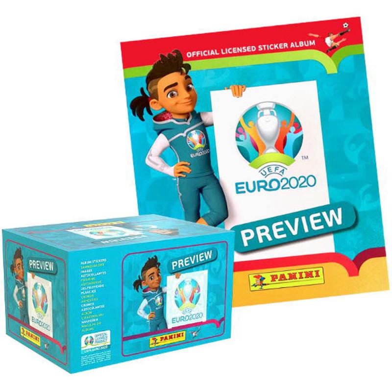 SLÄPPTA 2020 (De gamla med andra ord) Box (120 Paket) + Gratis Album, Panini Stickers Euro 2020 Preview