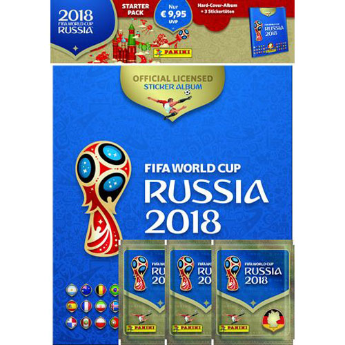 1st HARD COVER Startpaket (Album + stickerpaket), Panini Stickers World Cup 2018 - TYSK UTGÅVA