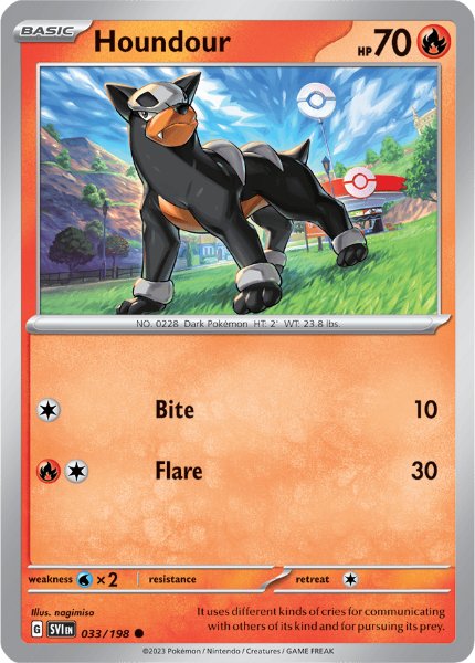 SV1 - Scarlet&Violet - 033/198 - Houndour - Common - Reverse