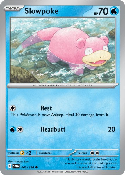 SV1 - Scarlet&Violet - 042/198 - Slowpoke - Common - Reverse