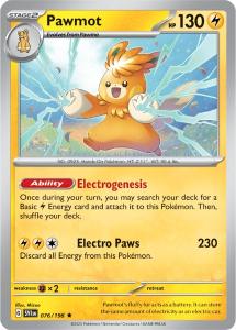 SV1 - Scarlet&Violet - 076/198 - Pawmot - Rare Holo