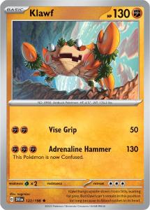 SV1 - Scarlet&Violet - 122/198 - Klawf - Rare Holo