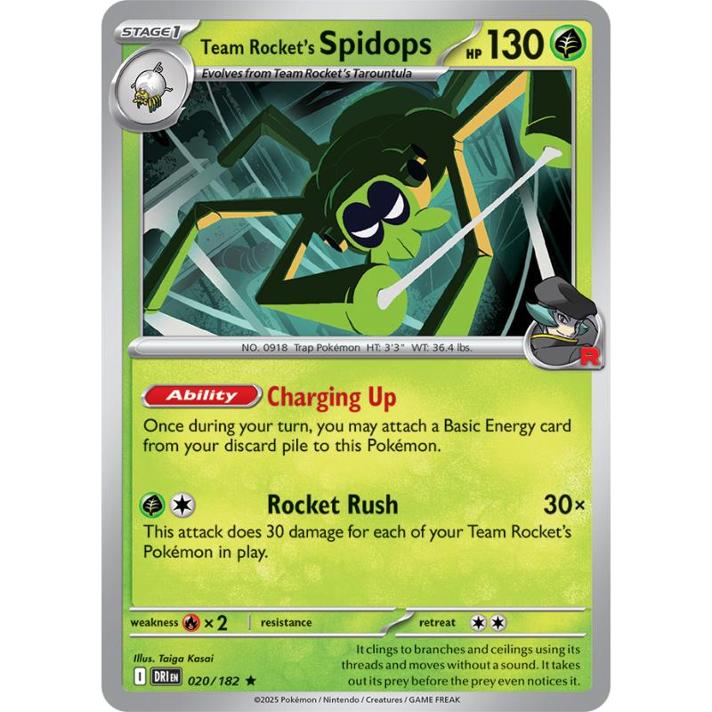 SV10 - Destined Rivals - 020/182 - Team Rocket's Spidops - Rare REVERSE