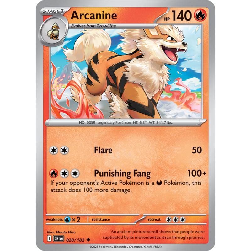 SV10 - Destined Rivals - 028/182 - Arcanine - Uncommon REVERSE