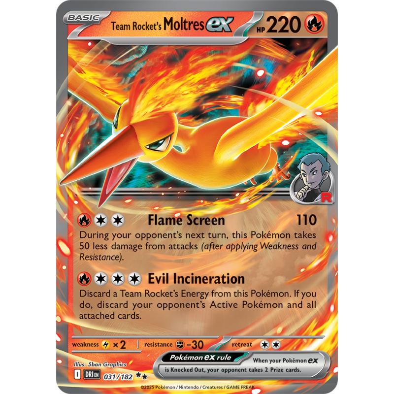 SV10 - Destined Rivals - 031/182 - Team Rocket's Moltres ex - Double Rare