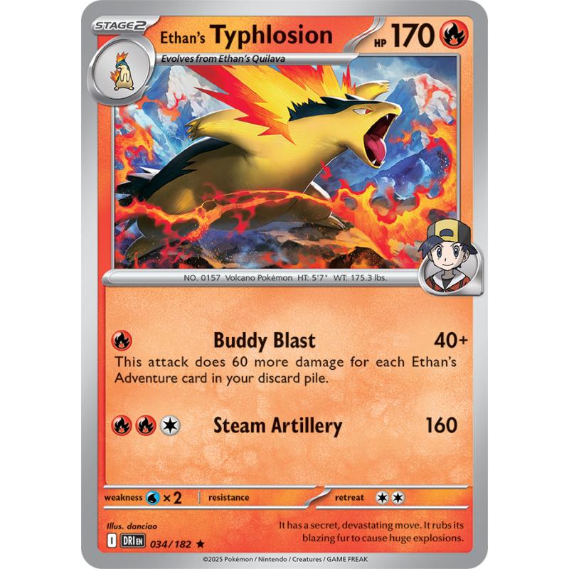 SV10 - Destined Rivals - 034/182 - Ethan's Typhlosion - Rare