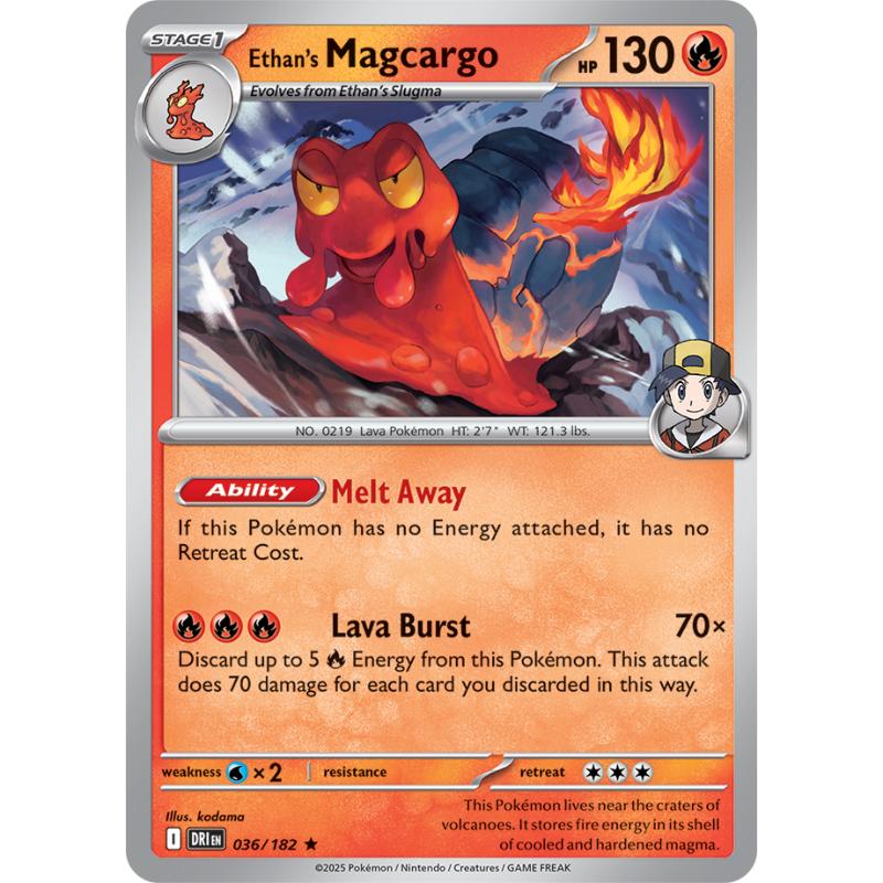 SV10 - Destined Rivals - 036/182 - Ethan's Magcargo - Rare REVERSE