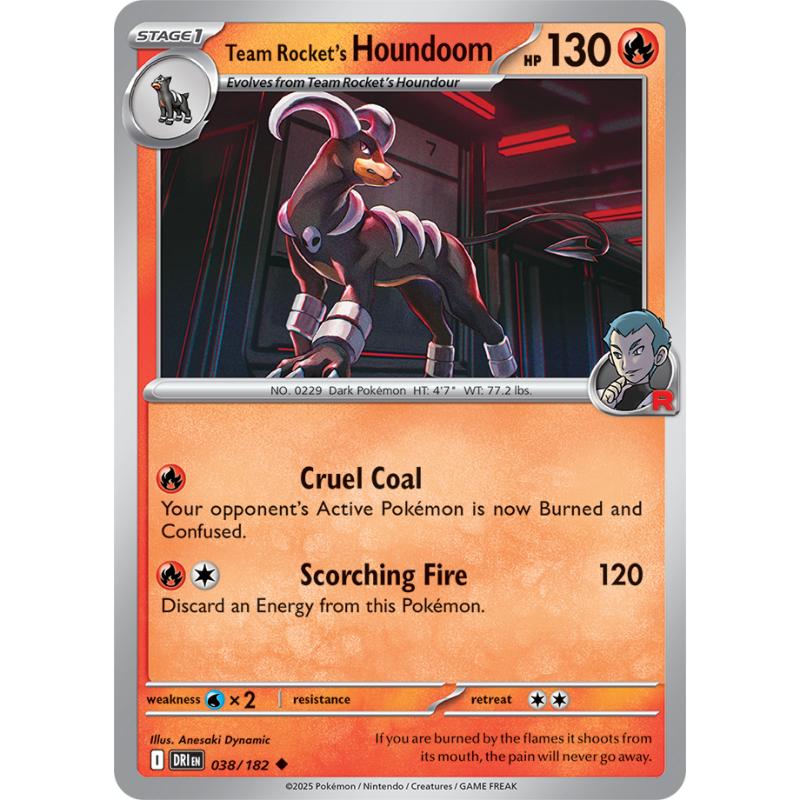 SV10 - Destined Rivals - 038/182 - Team Rocket's Houndoom - Uncommon REVERSE