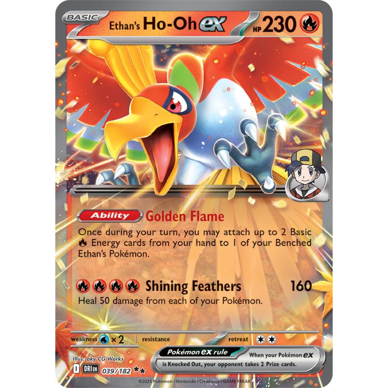 SV10 - Destined Rivals - 039/182 - Ethan's Ho-Oh ex - Double Rare