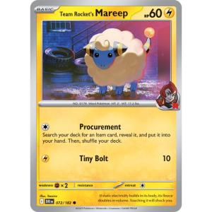 SV10 - Destined Rivals - 072/182 - Team Rocket's Mareep - Common REVERSE