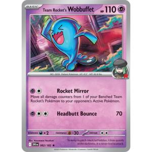 SV10 - Destined Rivals - 082/182 - Team Rocket's Wobbuffet - Rare
