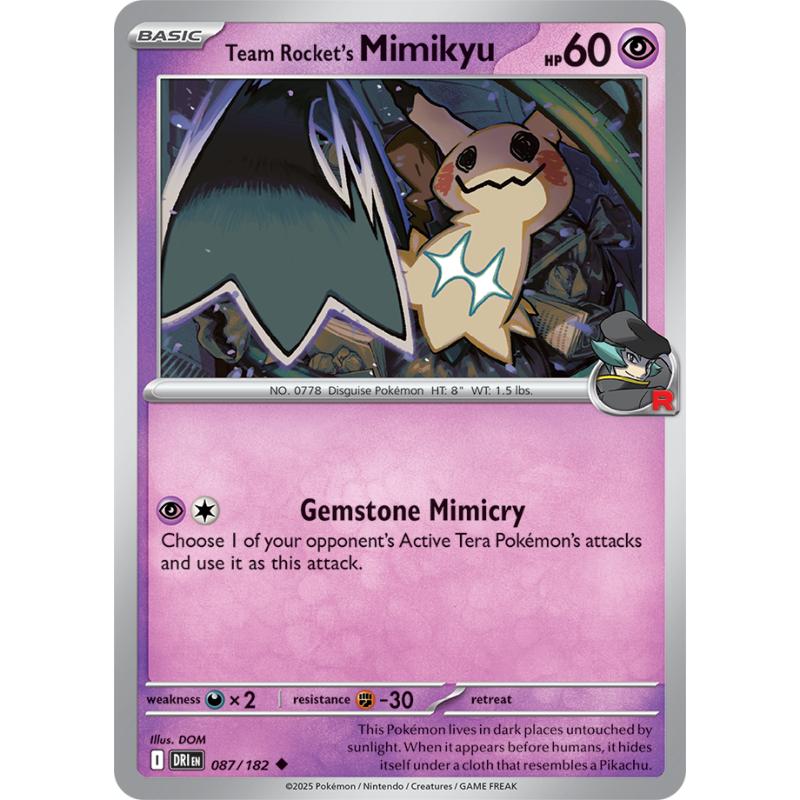 SV10 - Destined Rivals - 087/182 - Team Rocket's Mimikyu - Uncommon REVERSE