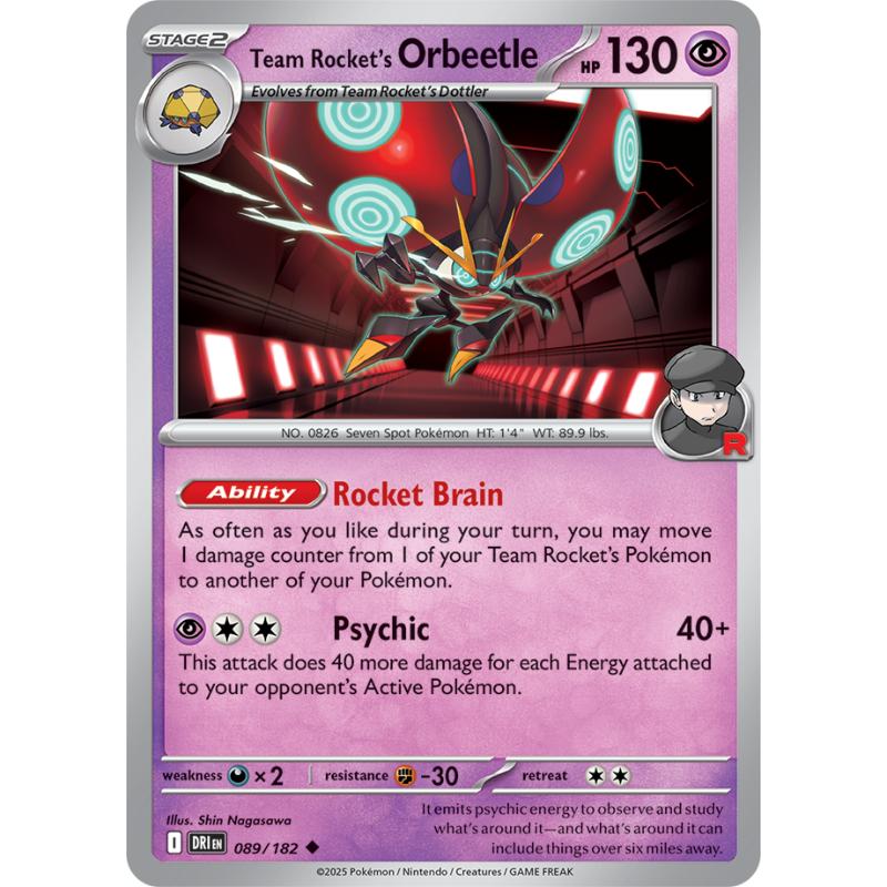 SV10 - Destined Rivals - 089/182 - Team Rocket's Orbeetle - Uncommon