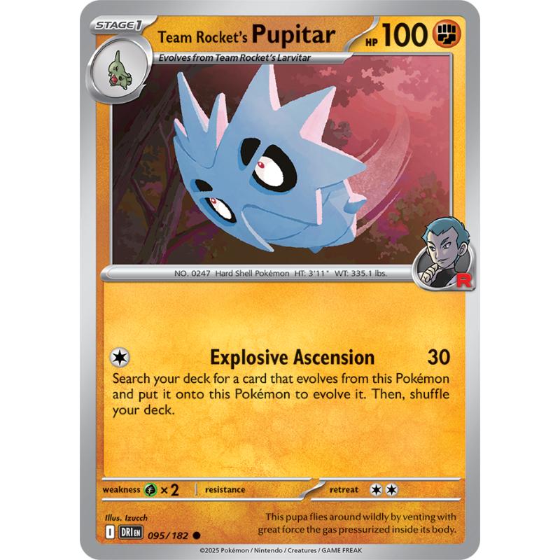 SV10 - Destined Rivals - 095/182 - Team Rocket's Pupitar - Common