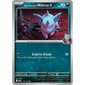 SV10 - Destined Rivals - 114/182 - Team Rocket's Nidoran♀ - Common