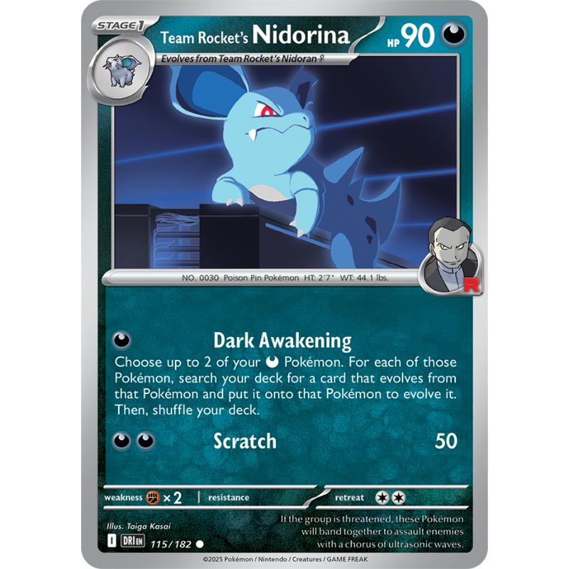 SV10 - Destined Rivals - 115/182 - Team Rocket's Nidorina - Common