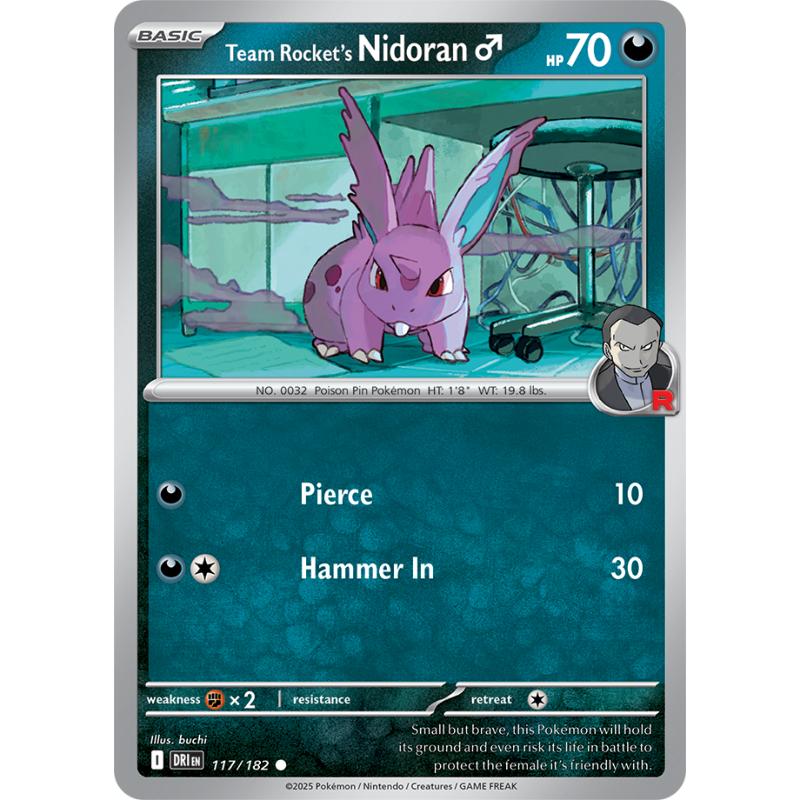 SV10 - Destined Rivals - 117/182 - Team Rocket's Nidoran♂ - Common