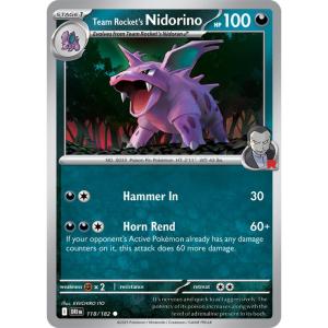 SV10 - Destined Rivals - 118/182 - Team Rocket's Nidorino - Common