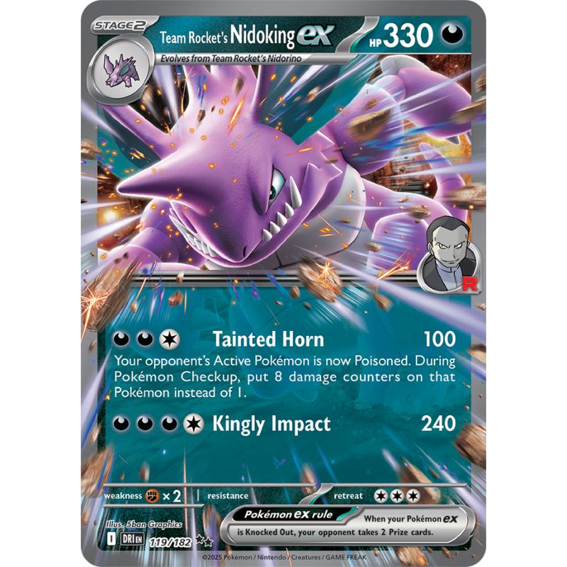 SV10 - Destined Rivals - 119/182 - Team Rocket's Nidoking ex - Double Rare