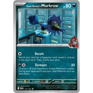 SV10 - Destined Rivals - 127/182 - Team Rocket's Murkrow - Uncommon REVERSE