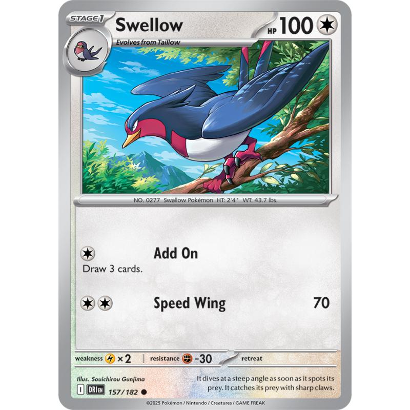 SV10 - Destined Rivals - 157/182 - Swellow - Common REVERSE