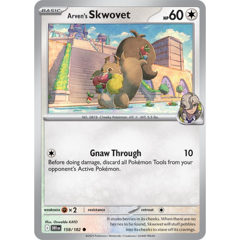 SV10 - Destined Rivals - 158/182 - Arven's Skwovet - Common
