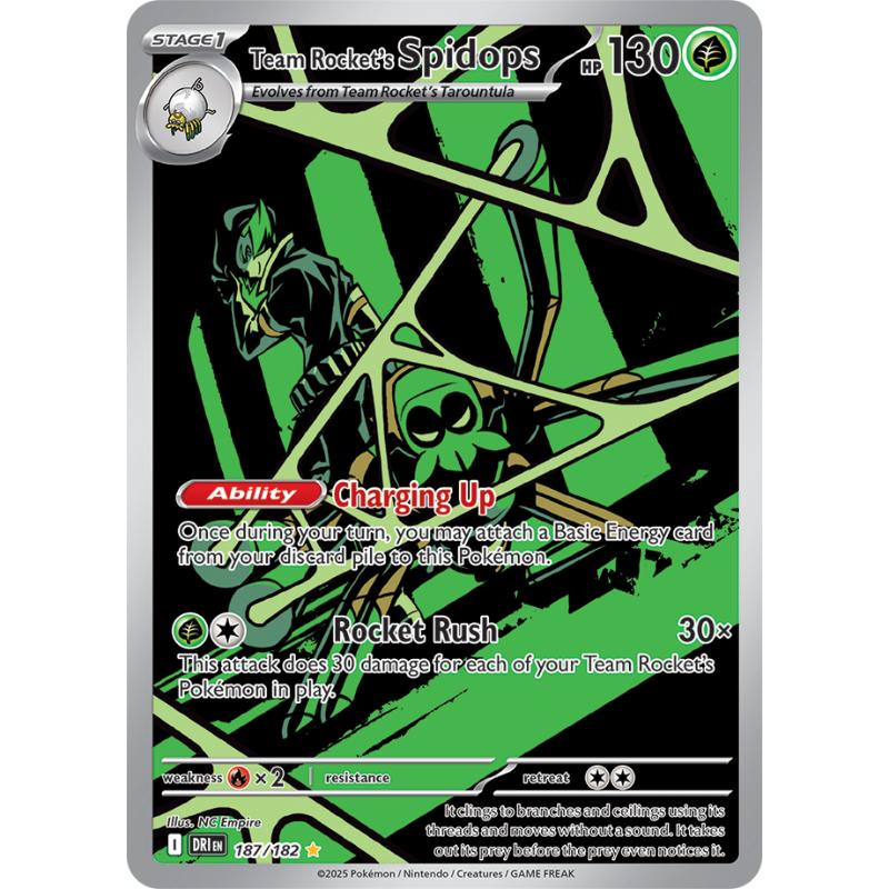 SV10 - Destined Rivals - 187/182 - Team Rocket's Spidops - Illustration Rare