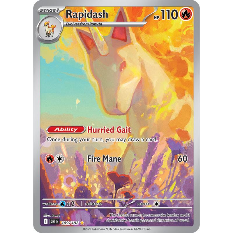 SV10 - Destined Rivals - 189/182 - Rapidash - Illustration Rare