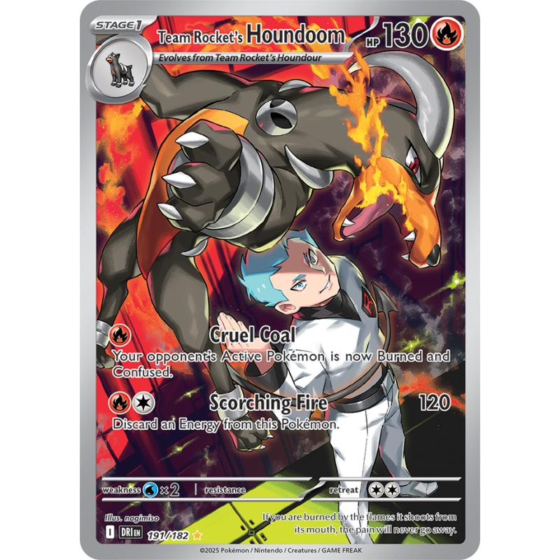 SV10 - Destined Rivals - 191/182 - Team Rocket's Houndoom - Illustration Rare