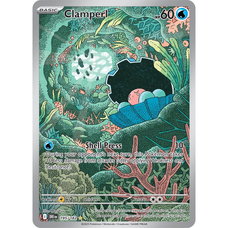 SV10 - Destined Rivals - 195/182 - Clamperl - Illustration Rare