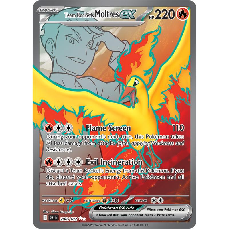 SV10 - Destined Rivals - 208/182 - Team Rocket's Moltres ex - Ultra Rare