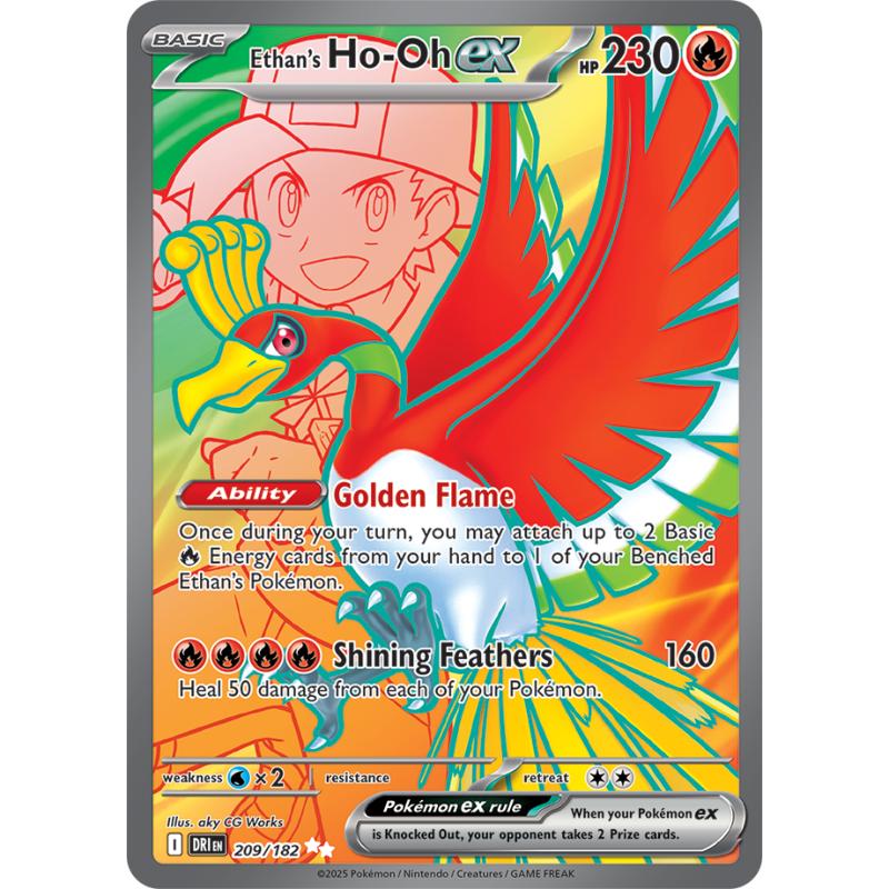 SV10 - Destined Rivals - 209/182 - Ethan's Ho-Oh ex - Ultra Rare
