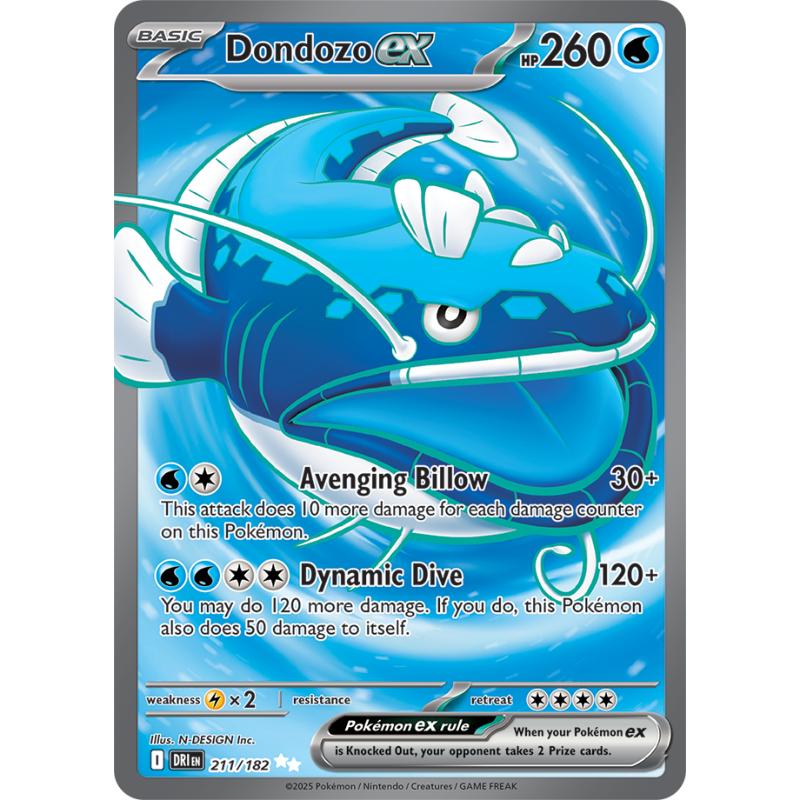 SV10 - Destined Rivals - 211/182 - Dondozo ex - Ultra Rare