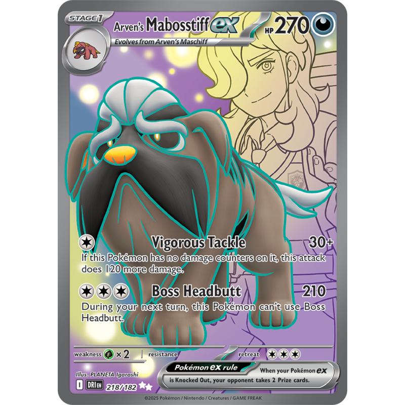 SV10 - Destined Rivals - 218/182 - Arven's Mabosstiff ex - Ultra Rare