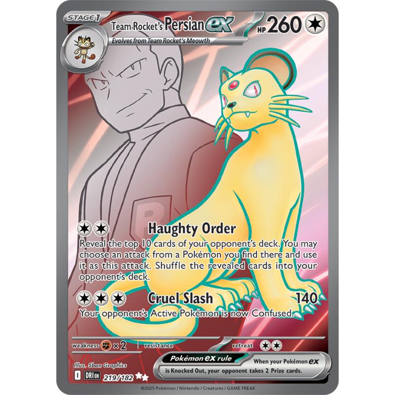 SV10 - Destined Rivals - 219/182 - Team Rocket's Persian ex - Ultra Rare