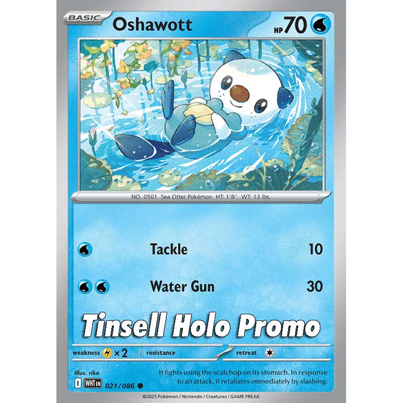 SV10.5W - White Flare - 021/086 - Oshawott - Tinsel Holo Promo