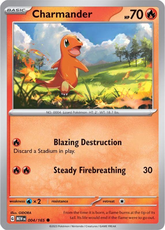 SV3.5 - 151 - 004/165 - Charmander - Common - Reverse Holo