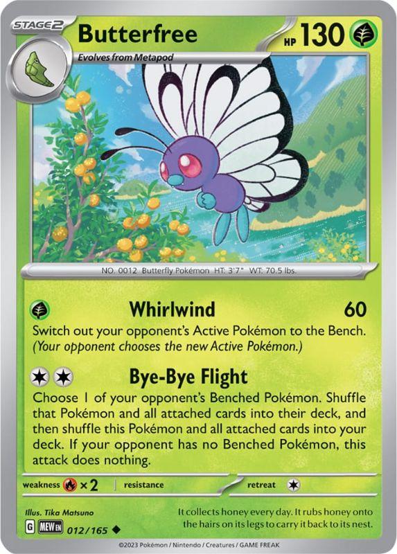 SV3.5 - 151 - 012/165 - Butterfree - Uncommon - Reverse Holo