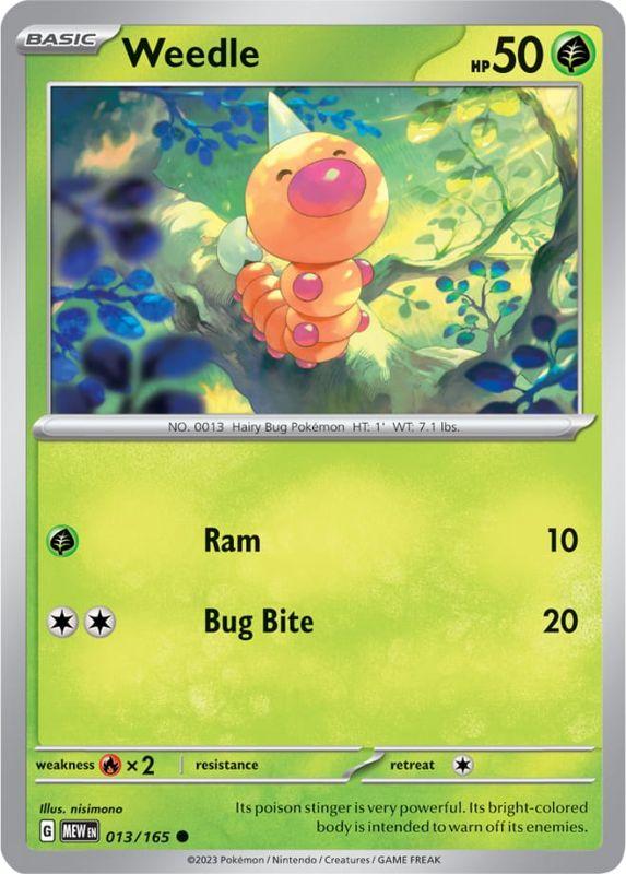 SV3.5 - 151 - 013/165 - Weedle - Common - Reverse Holo