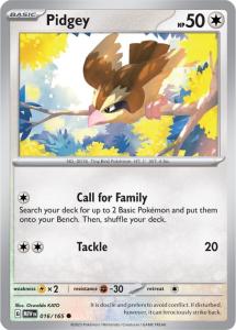 SV3.5 - 151 - 016/165 - Pidgey - Common - Reverse Holo