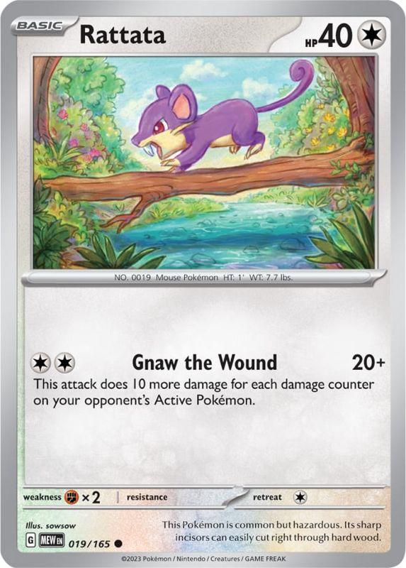 SV3.5 - 151 - 019/165 - Rattata - Common - Reverse Holo