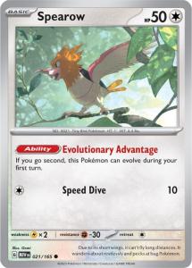 SV3.5 - 151 - 021/165 - Spearow - Common - Reverse Holo
