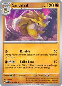 SV3.5 - 151 - 028/165 - Sandslash - Uncommon - Reverse Holo