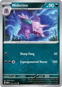 SV3.5 - 151 - 033/165 - Nidorino - Uncommon - Reverse Holo